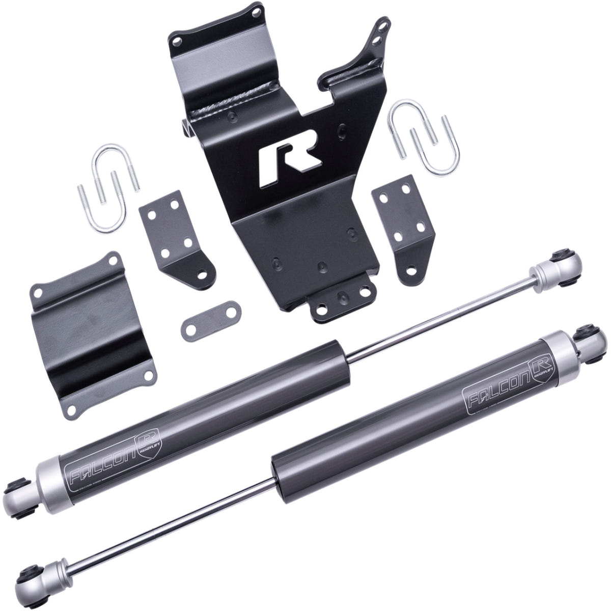 ReadyLIFT Bolt On Falcon-equipped Dual Steering Stabilizer System 05-26 Ford F-450/F550