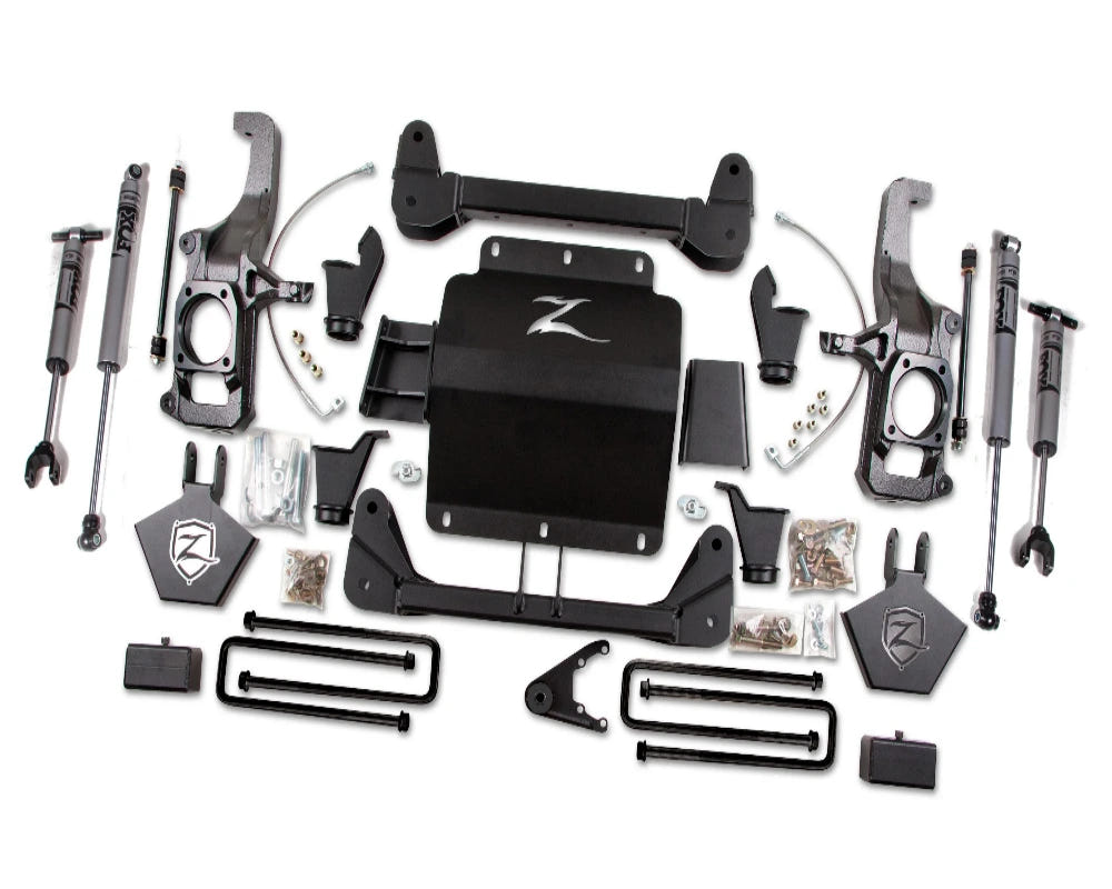 Zone Offroad 5" Suspension System Lift Kit for 11-19 GM 2500HD and 3500