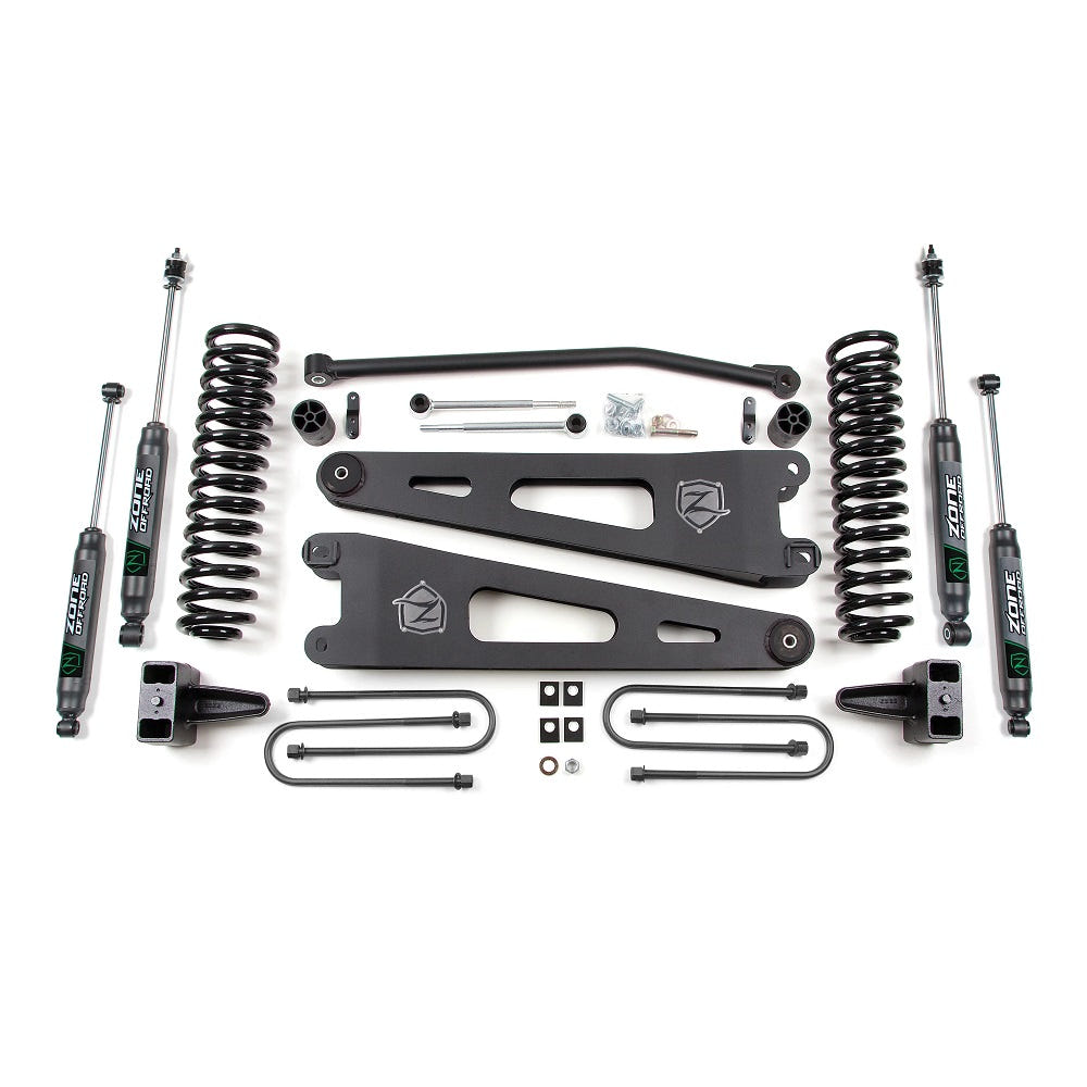 Zone Offroad 4" Radius Arm Suspension System for 05-07 Ford 6.0L Powerstroke