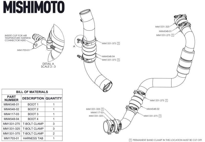 Mishimoto Factory-Fit Boot Kit 17-19 GM 6.6L Duramax L5P
