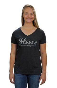 Fleece Performance Women's Silver V-Neck T-Shirt