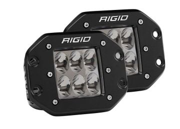 Rigid Industries D-Series PRO Flush Mount Light (Pair) | 6 LED Compact Light
