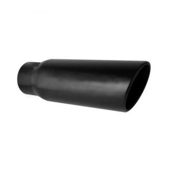 Mel's Manufacturing Diesel Exhaust Tip Black Powder Coated Angle Cut