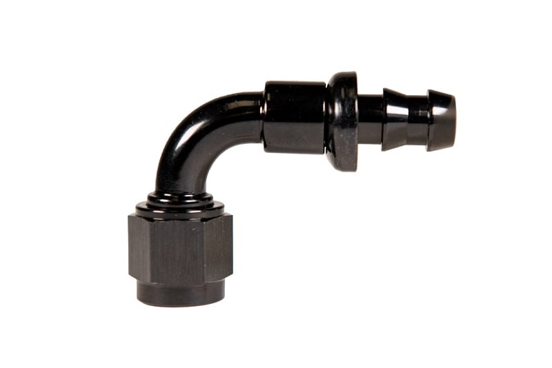 AN 90º Hose End Fitting - Black