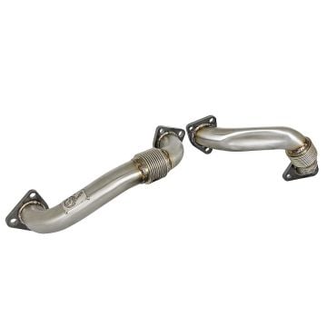 AFE Twisted Steel Up-Pipes 01-04 GM 6.6L Duramax