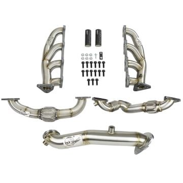 AFE Twisted Steel Headers / Up-Pipes / Down Pipe Kit 15.5-16 GM 6.6L Duramax LML