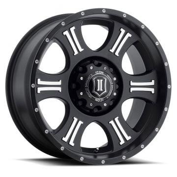 ICON Shield Wheels 20" Satin Black with Machined Logo