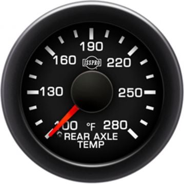 Isspro R17511 EV2 Rear Axle Temperature Black Face Gauge And Sensor