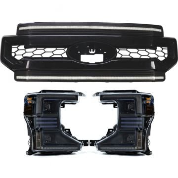 OLM Lighting Essential Daytime Running Light (DRL) Grille with 2 Headlights 20-22 Ford SuperDuty