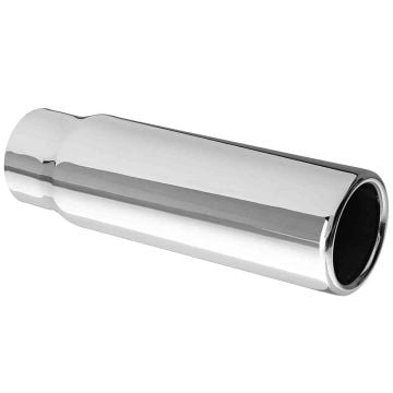 Diamond Eye | Bolt On | Stainless Steel | Rolled | Pencil Cut Exhaust Tip