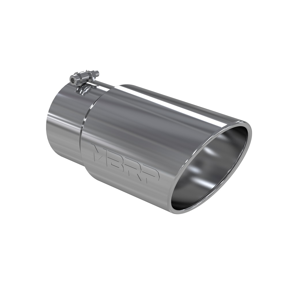 MBRP T5075 6" Rolled Angle Cut Polished Stainless Exhaust Tip