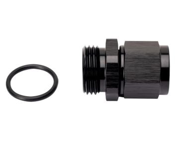 Fleece Performance -8AN Female Swivel To 7/8"-14 Male O-Ring Straight Black Anodized Adapter Fitting