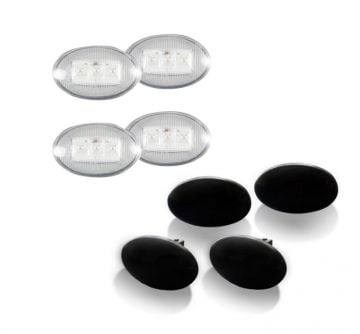 RECON LED Dually Fender Lights 1999-10 Ford SuperDuty 264132BK/CL