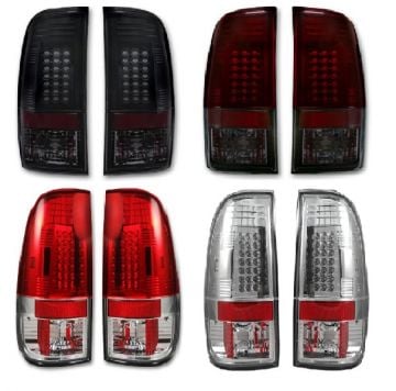 RECON LED Tail Lights 1999-07 Ford SuperDuty 264172BK/BRK/RD/CL