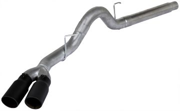 Diamond Eye 4" DPF Back Stainless Sport Dual Exhaust With Black Tips 18-19 3.0L Ford Powerstroke