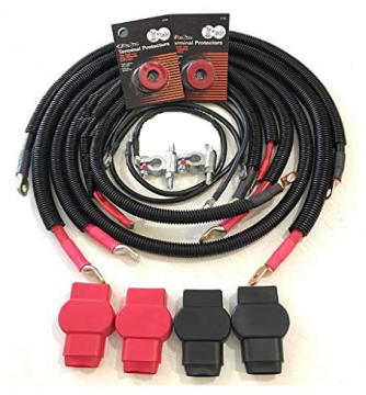 Custom Battery Cables Replacement Cold Weather Battery Cable Set 89-93 Dodge 5.9L Cummins