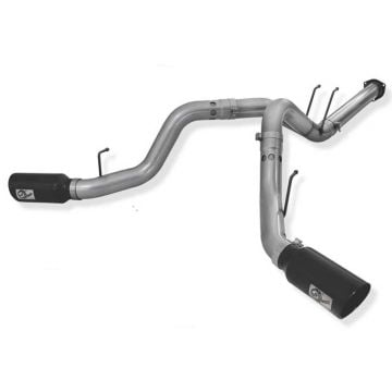 AFE Atlas 4" Dual Side Exit Aluminized Steel Exhaust System 11-14 6.7L Ford Powerstroke