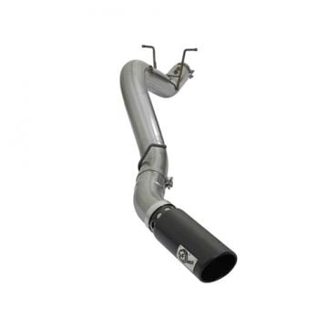 AFE Large Bore-HD 5" Stainless DPF-Back Exhaust with Black Tip 17-19 GM 6.6L Duramax L5P