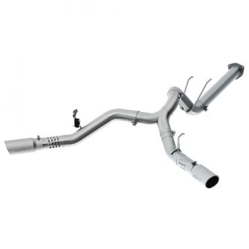 MBRP Armor Plus 4" Stainless Steel DPF Back Dual Outlet Exhaust 17-24 Ford 6.7L Powerstroke