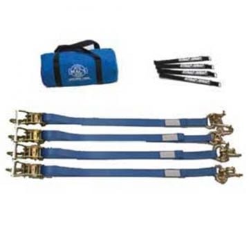 Mac's Tow Package Deal 2" x 8' Tie Down Kit with Transit Cluster and Direct Hook Ratchet Straps