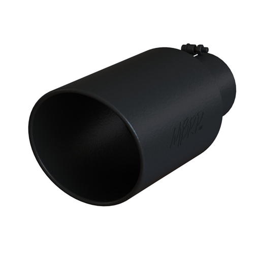 MBRP T5129BLK 8" Rolled Angle Cut Black Exhaust Tip