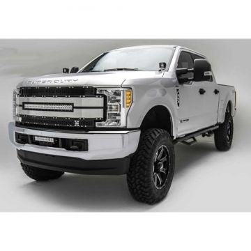 T-Rex Torch Series Black and Brushed Replacement Grille w/ 30" LED Light 17-19 6.7L Ford Powerstroke