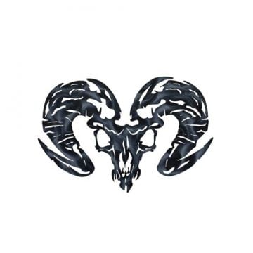 Royalty Core 13777 Airbrushed Ram Skull Grille Emblem