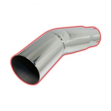 Mel's Manufacturing 5" Polished 304 Stainless Steel Diesel Turn Out Exhaust Tip Clamp/Weld On
