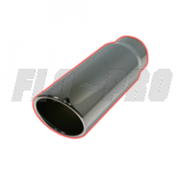 Mel's Manufacturing Diesel Exhaust Tip Black Chrome Rolled Angle